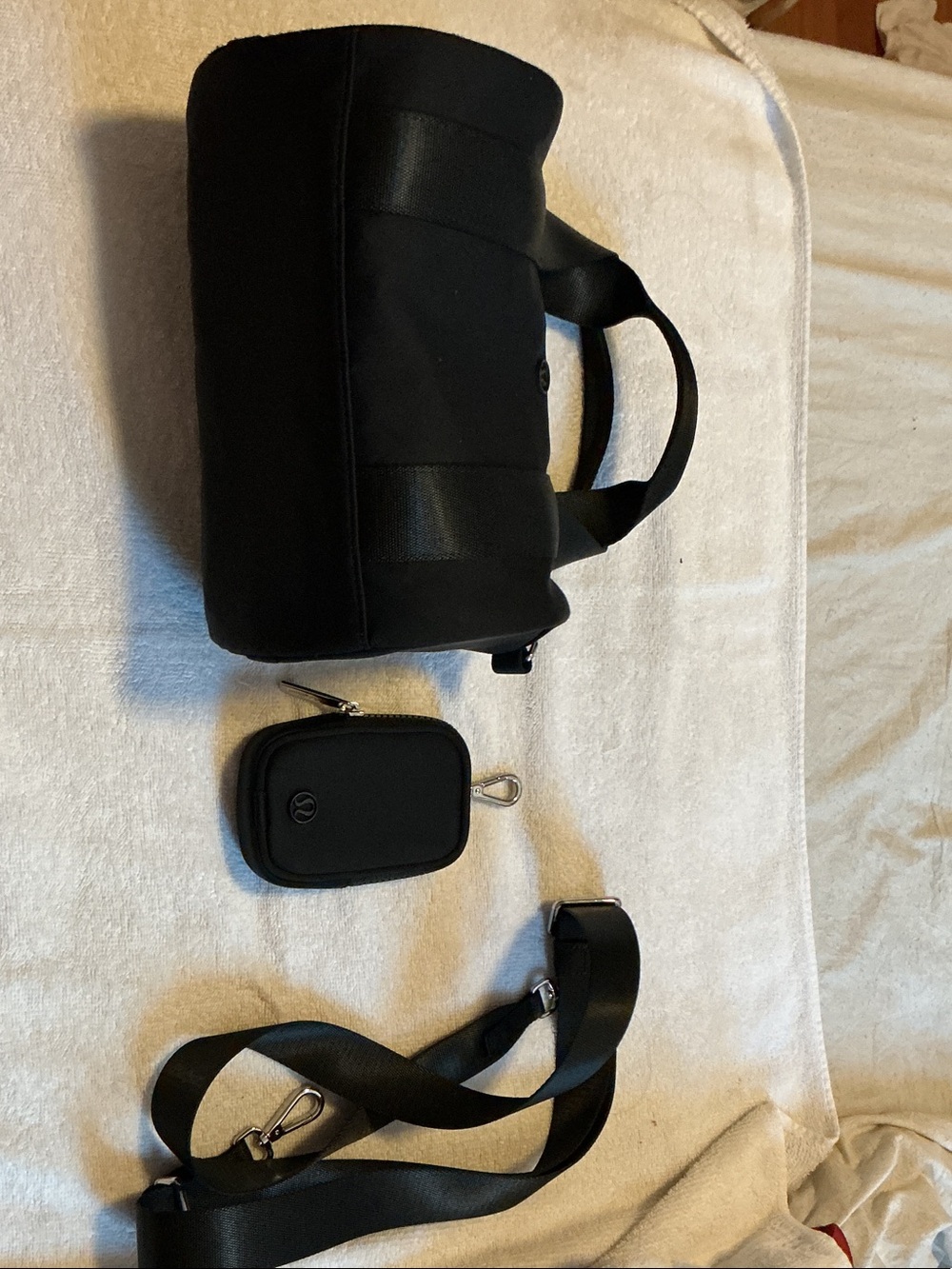 Lulu lemon black mini duffle with nano pouch  - Black